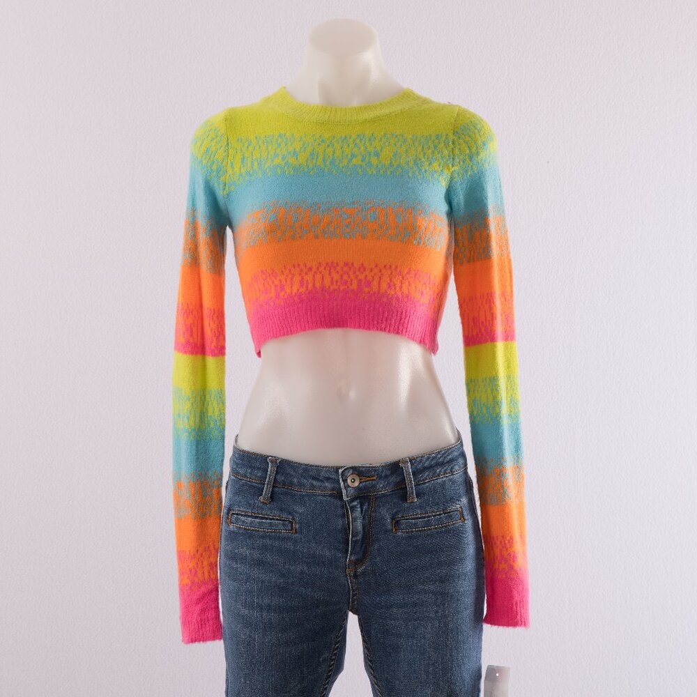 Hot & Delicious Multicolor Cropped Sweater Size US S